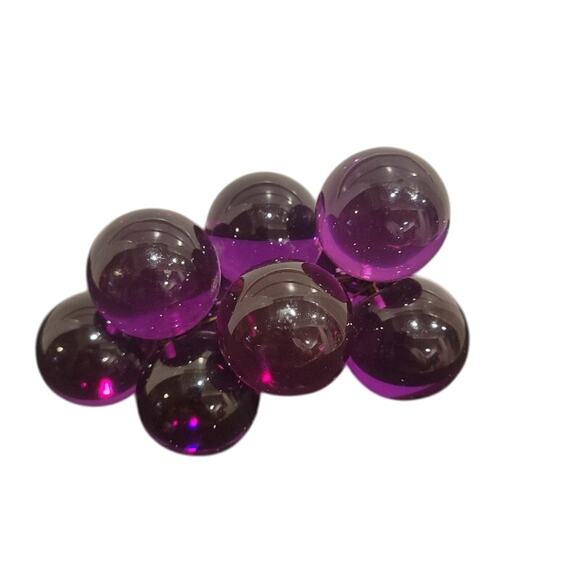 Vintage Acrylic Grapes Mid Century Lucite Purple Large Grapes - Picture 2 of 11